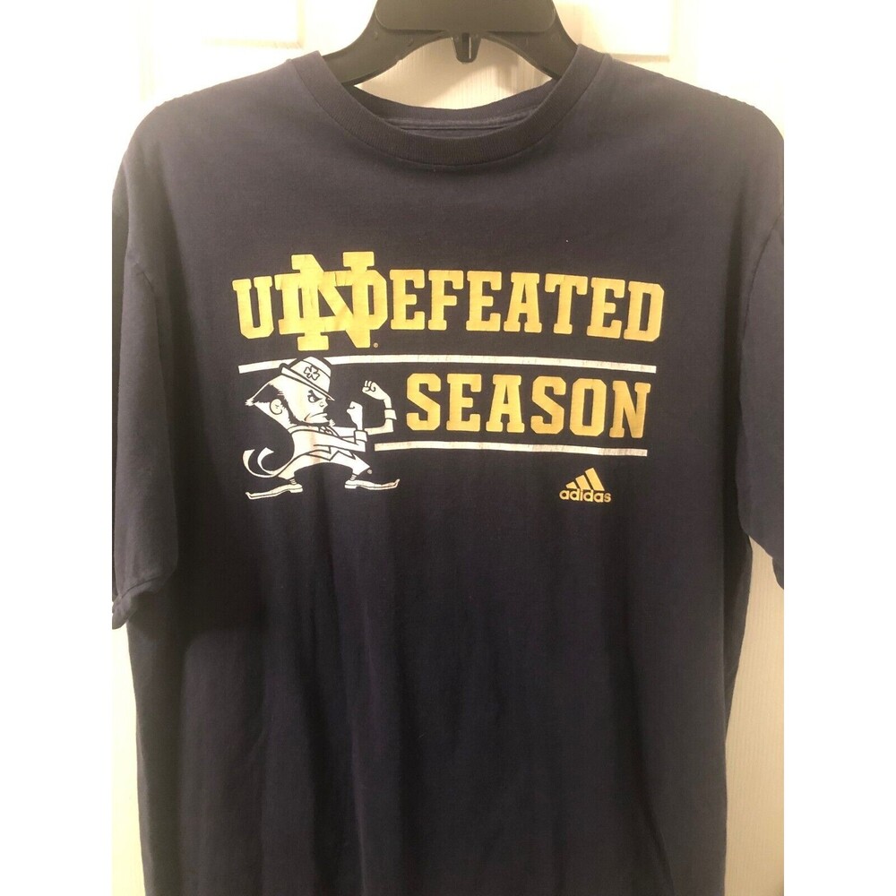 Notre‎ Dame Fighting Irish "Undefeated Season" Short-Sleeve T-Shirt Blue Size L